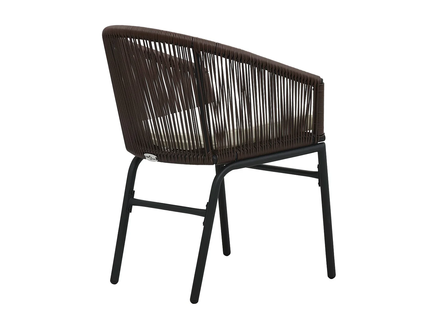 Set di 2 sedie da giardino in rattan PE marrone