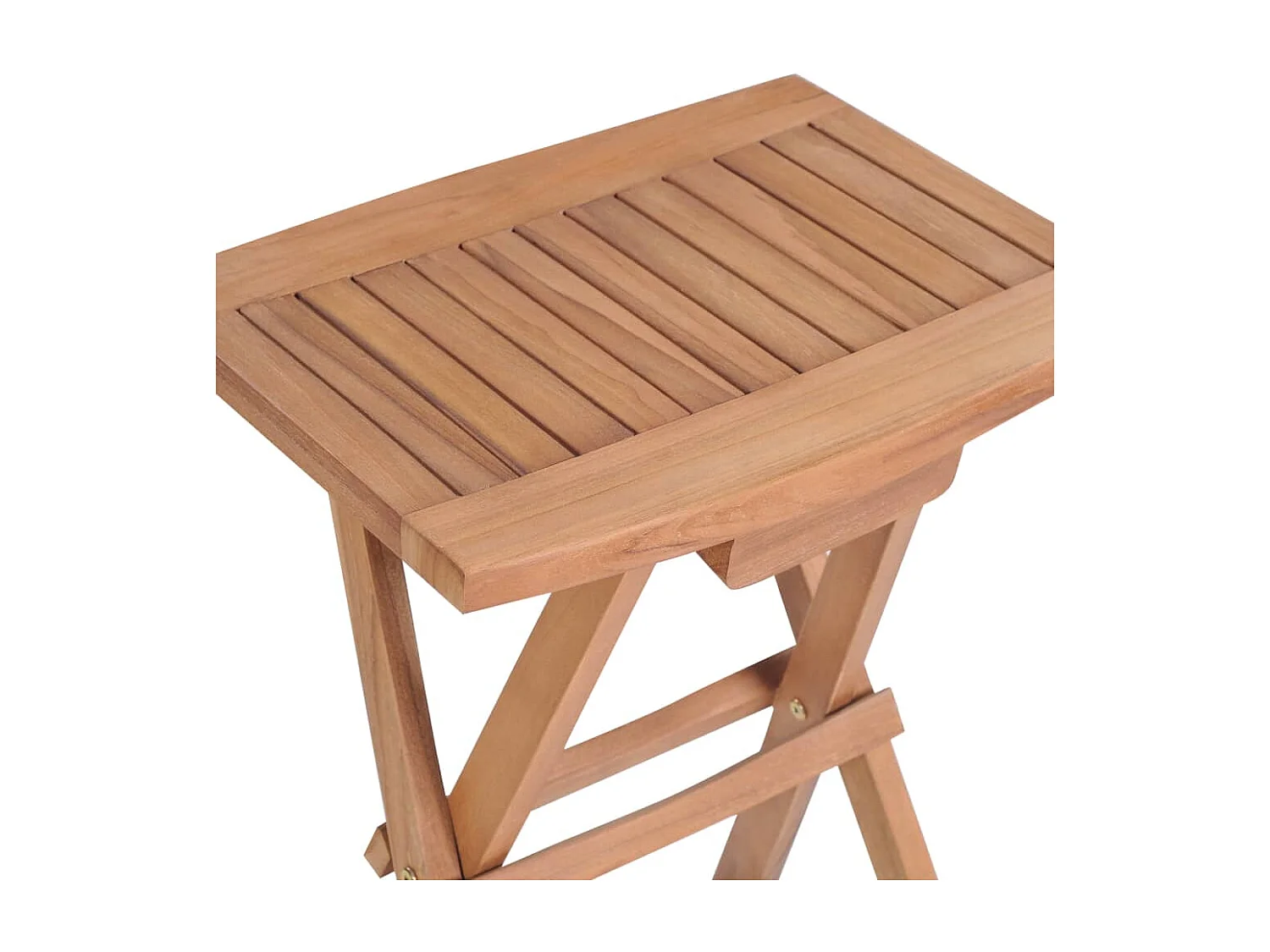 Juego de 4 taburetes de bar plegables de madera maciza de teca