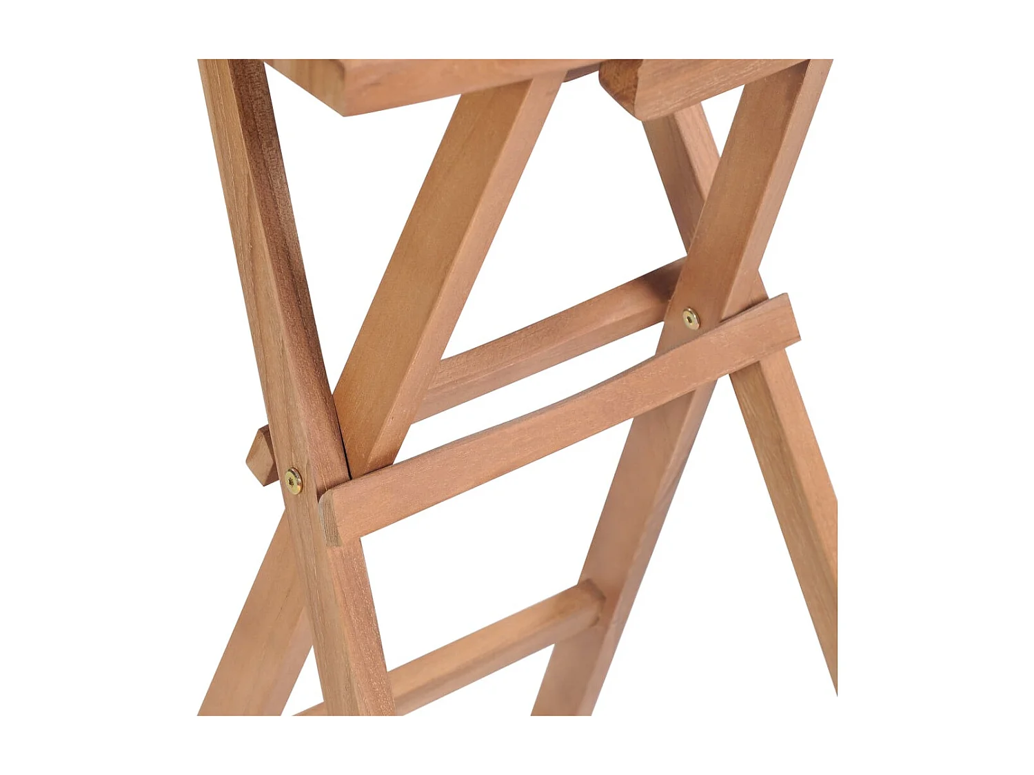 Juego de 4 taburetes de bar plegables de madera maciza de teca