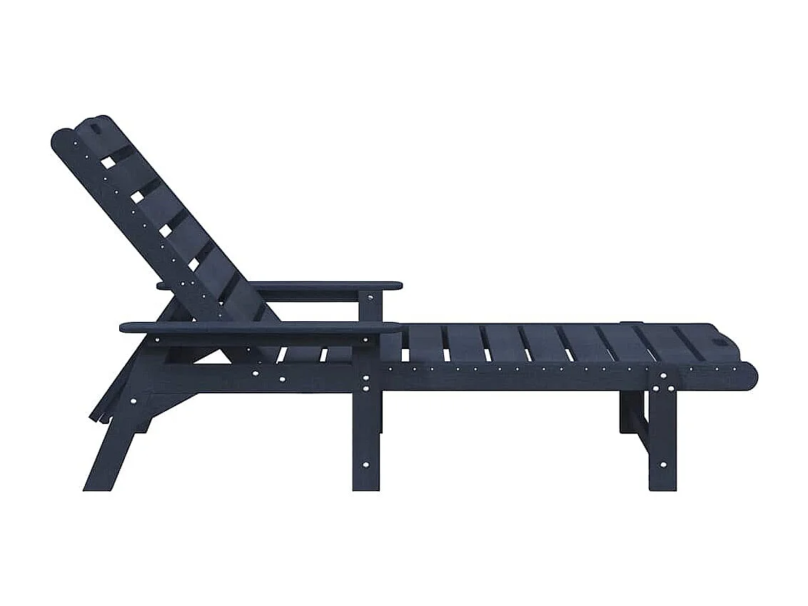 Transat avec coussin Bleu marine 73.5 x 92 x 90 cm Plastique