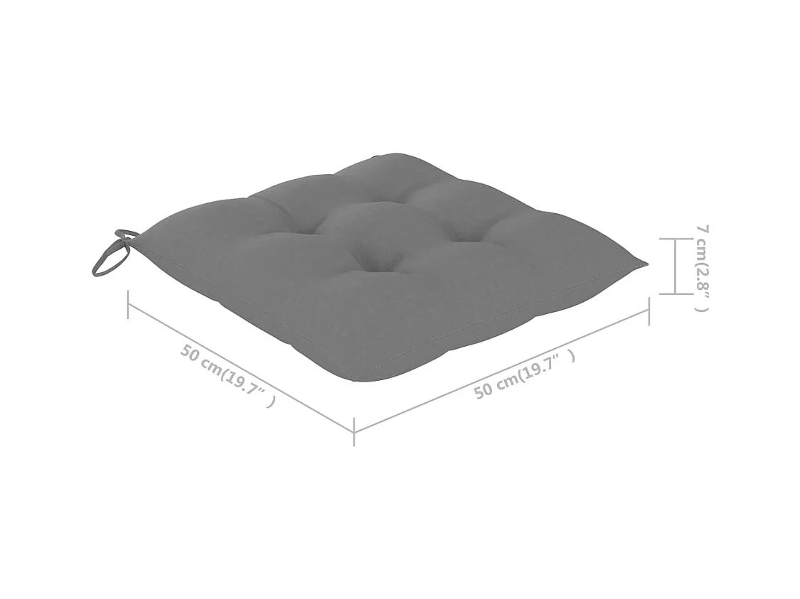 Juego de 8 sillas de comedor para exterior y cojines de acacia maciza