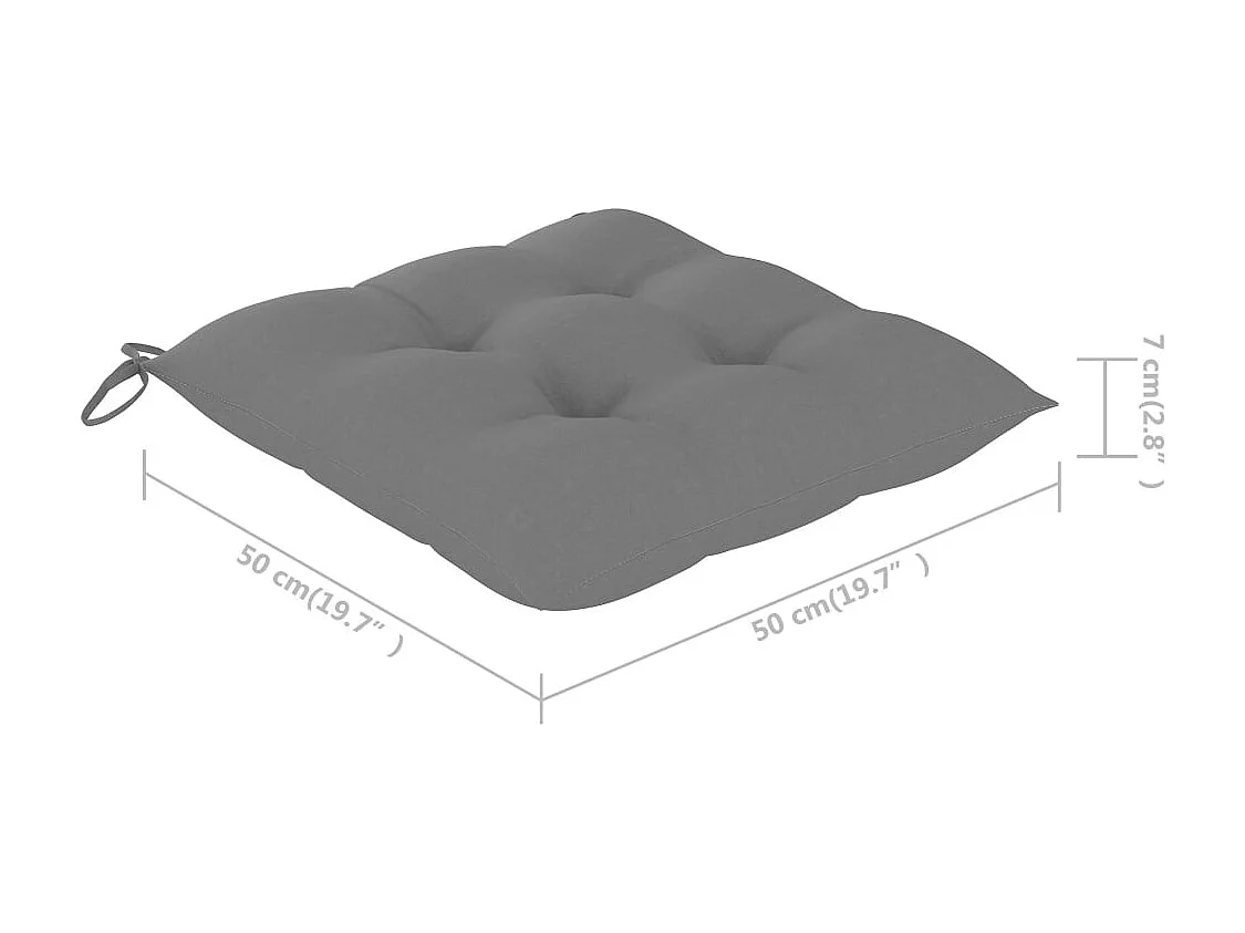 Juego de 8 sillas de comedor para exterior y cojines de acacia maciza