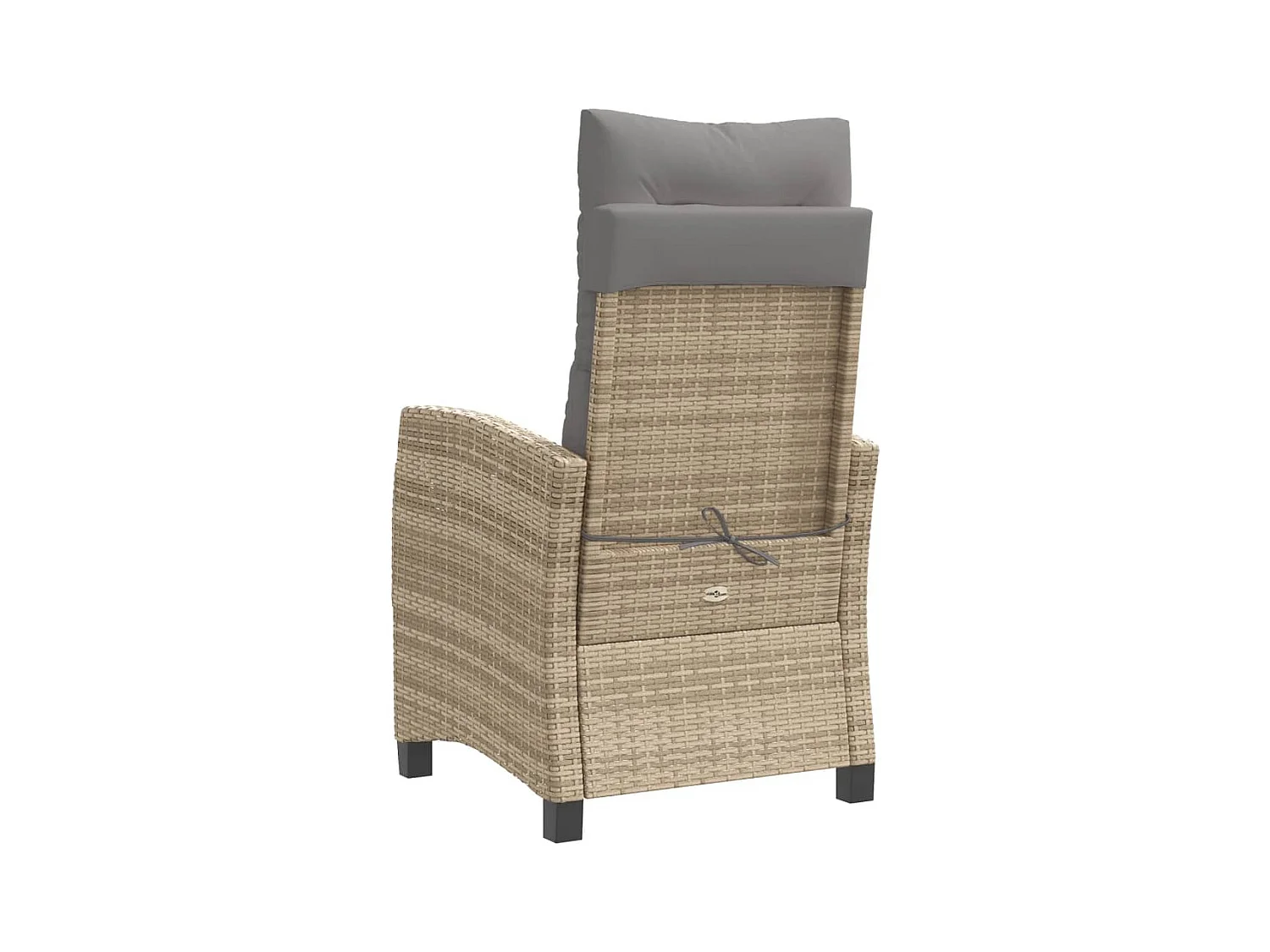 Chaises inclinables jardin lot de 2 et coussins résine tressée