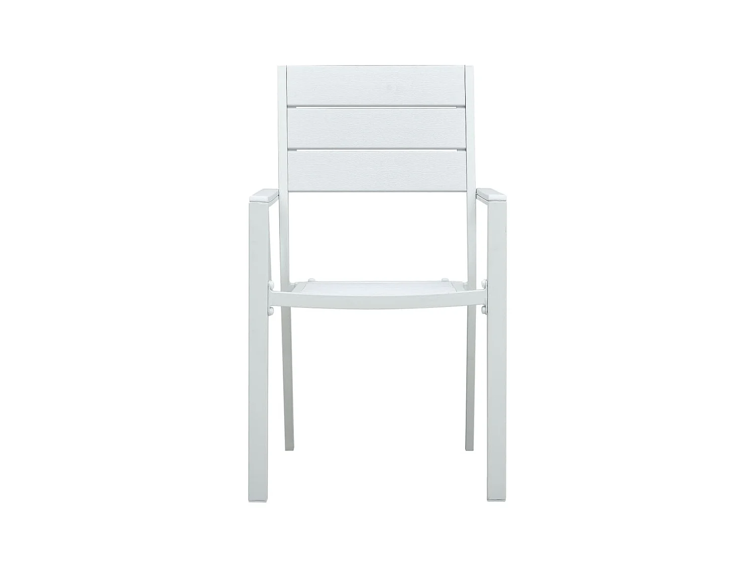 Tuinstoelen set van 4 Wit HDPE Houtlook