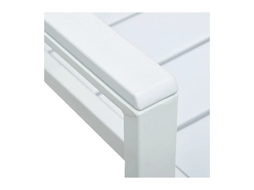 Tuinstoelen set van 4 Wit HDPE Houtlook