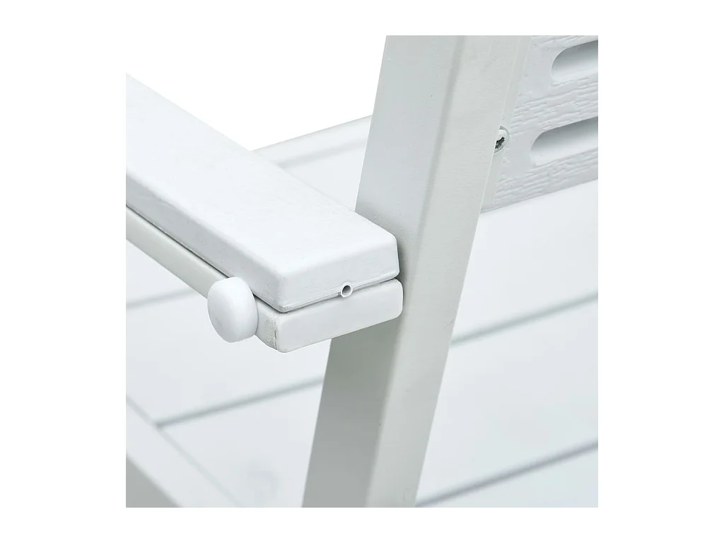 Tuinstoelen set van 4 Wit HDPE Houtlook