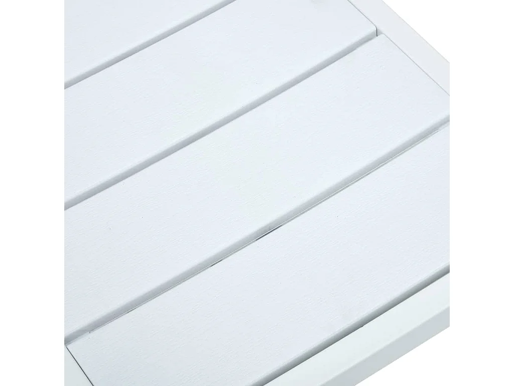 Set di 4 sedie da giardino in HDPE bianco effetto legno