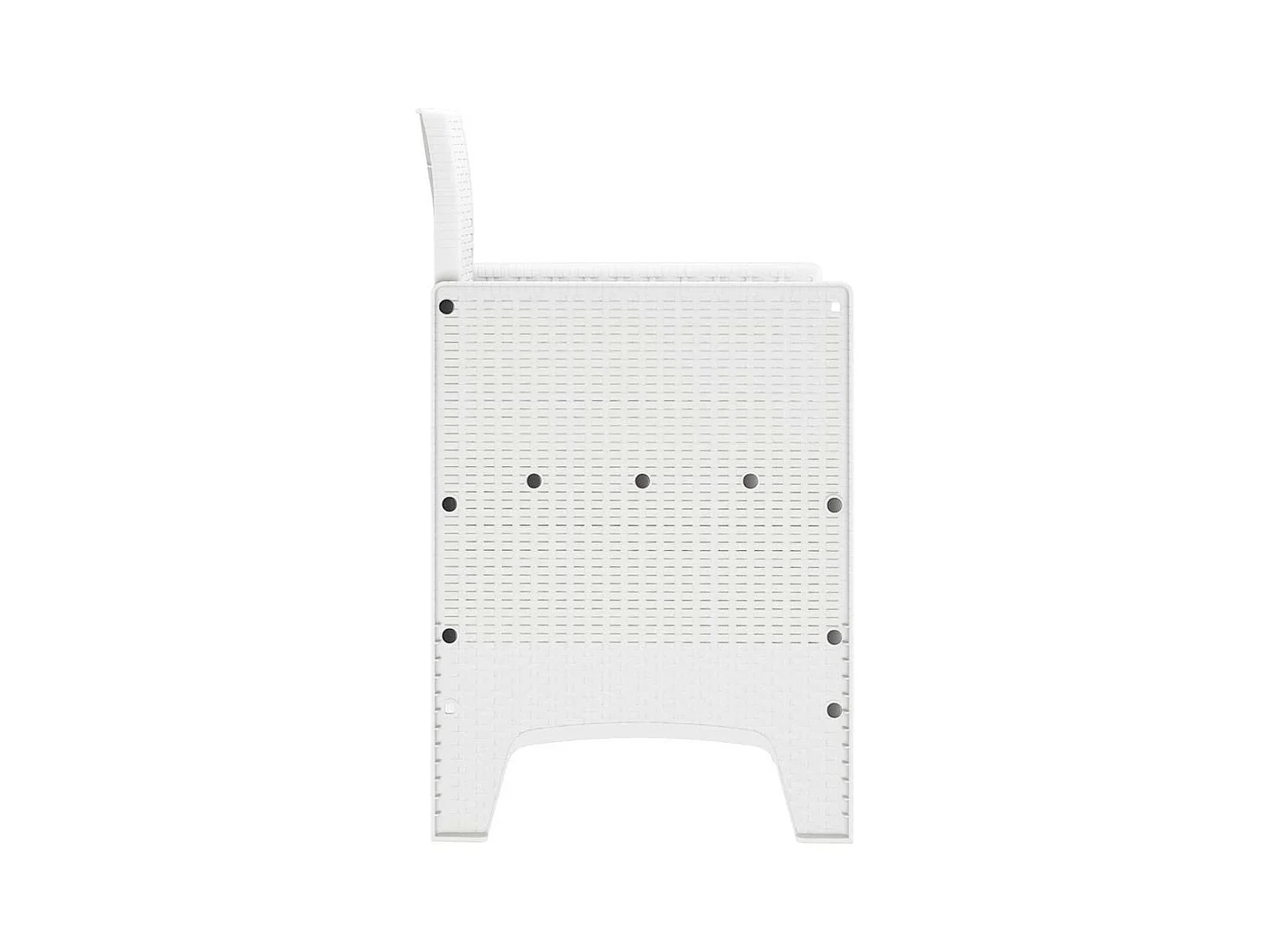 Tuinstoel 2 stuks Wit 53 x 49 x 85 cm PP