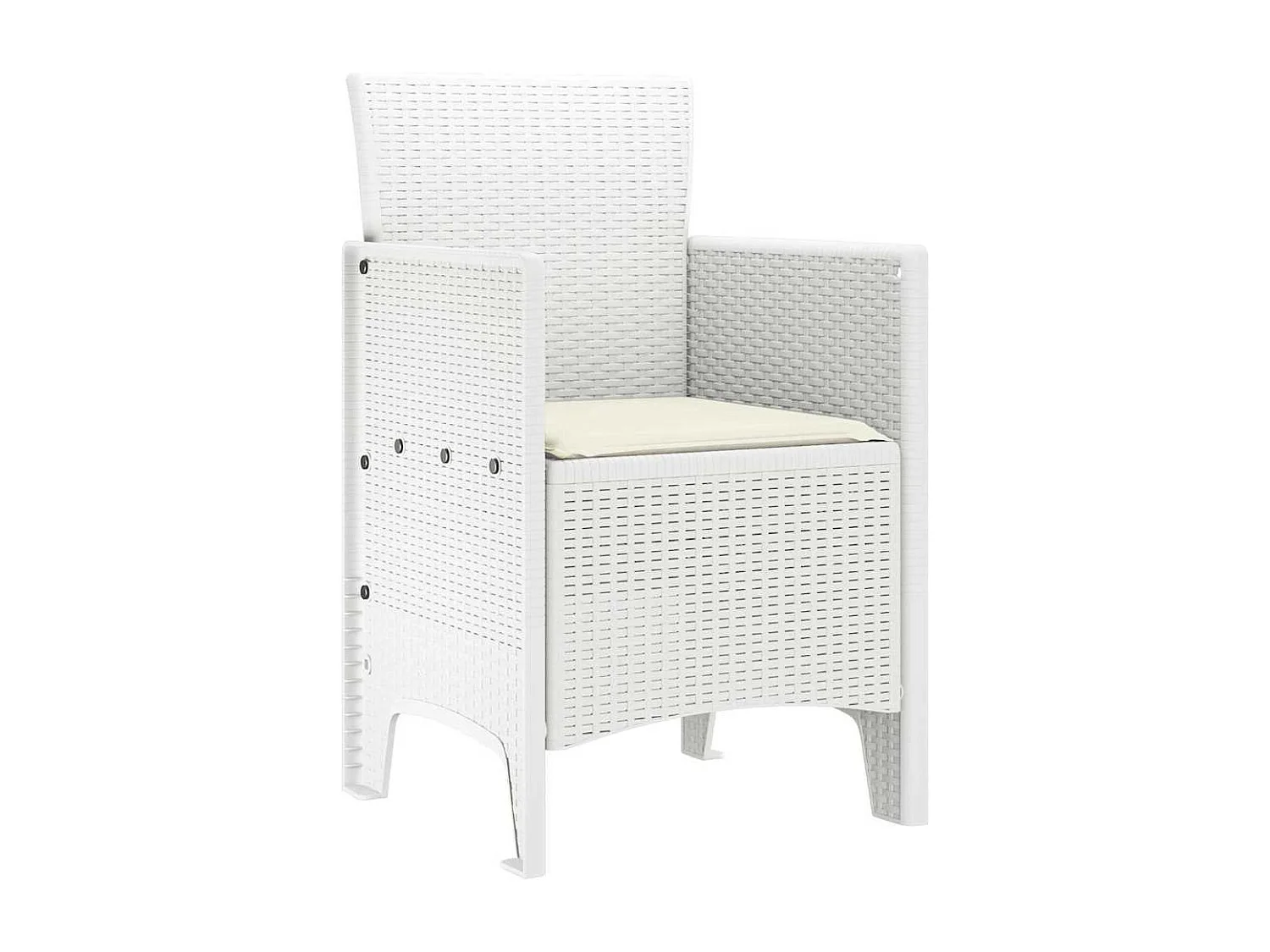 Chaise de jardin 2 pcs Blanc 53 x 49 x 85 cm PP