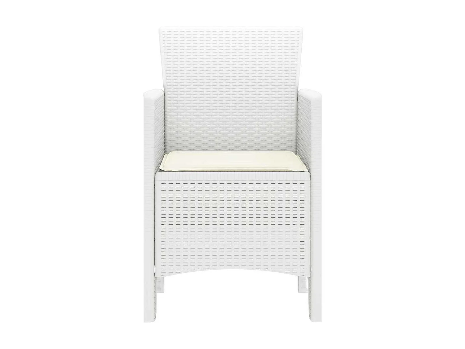 Chaise de jardin 2 pcs Blanc 53 x 49 x 85 cm PP