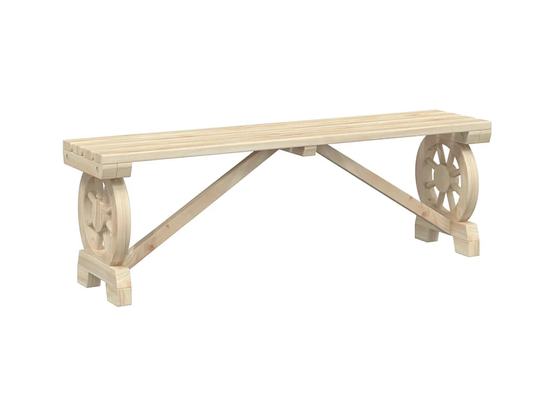 Tuinbankenset van 2 massief dennenhout