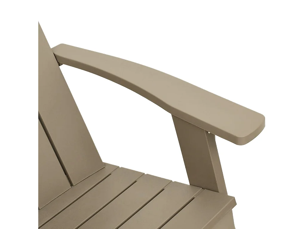 Adirondack tuinstoel lichtbruin 75x88,5x89,5 cm PP