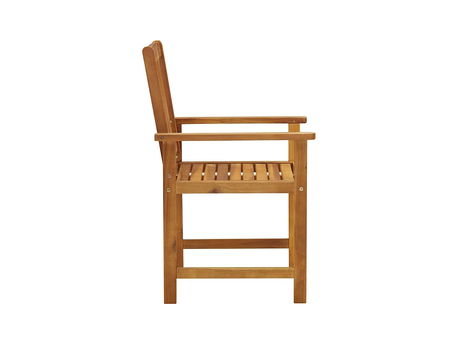 Juego de 2 sillas de jardín con cojines de madera maciza de acacia