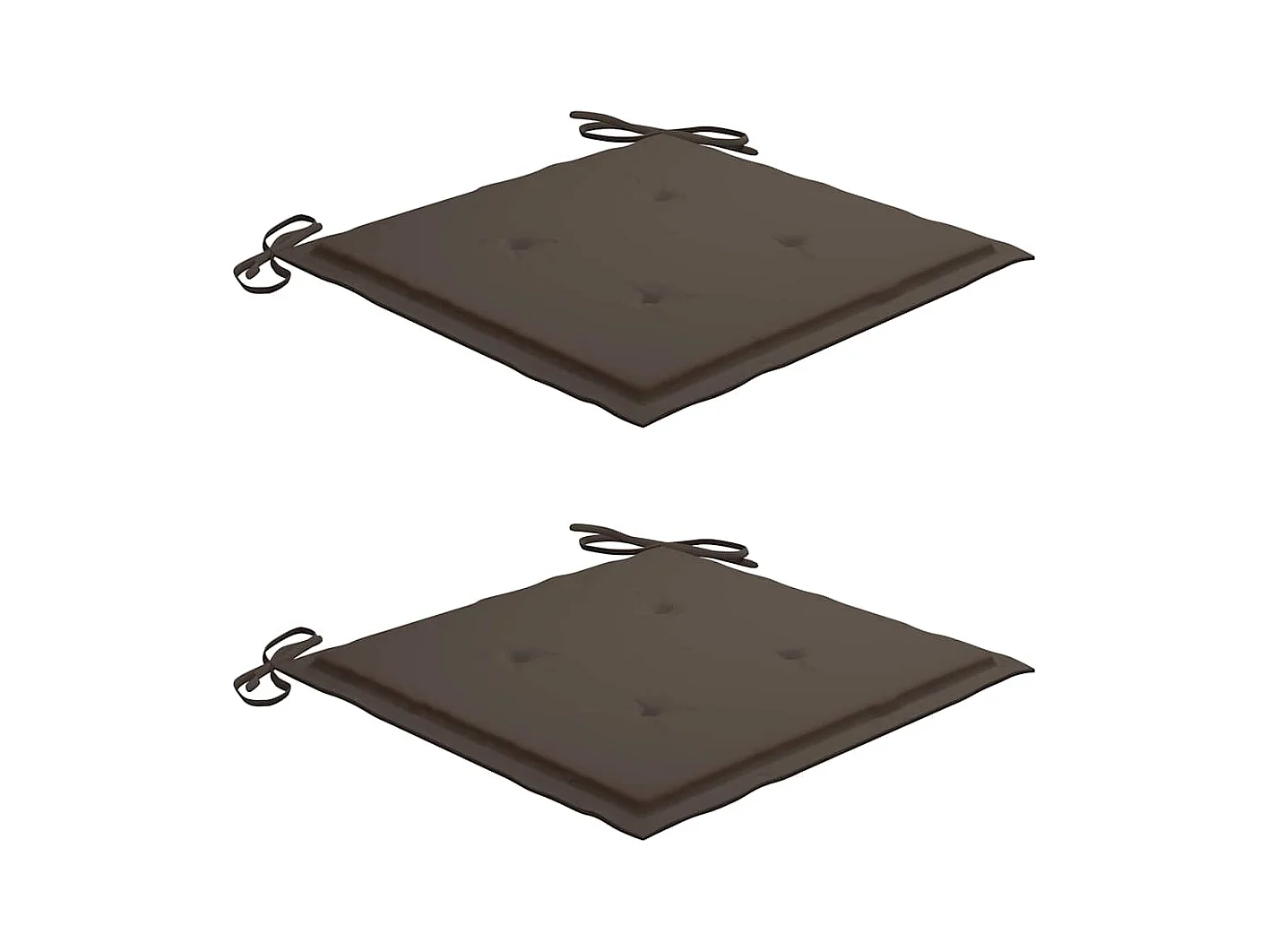 Juego de 2 sillas de jardín con cojines de madera maciza de acacia