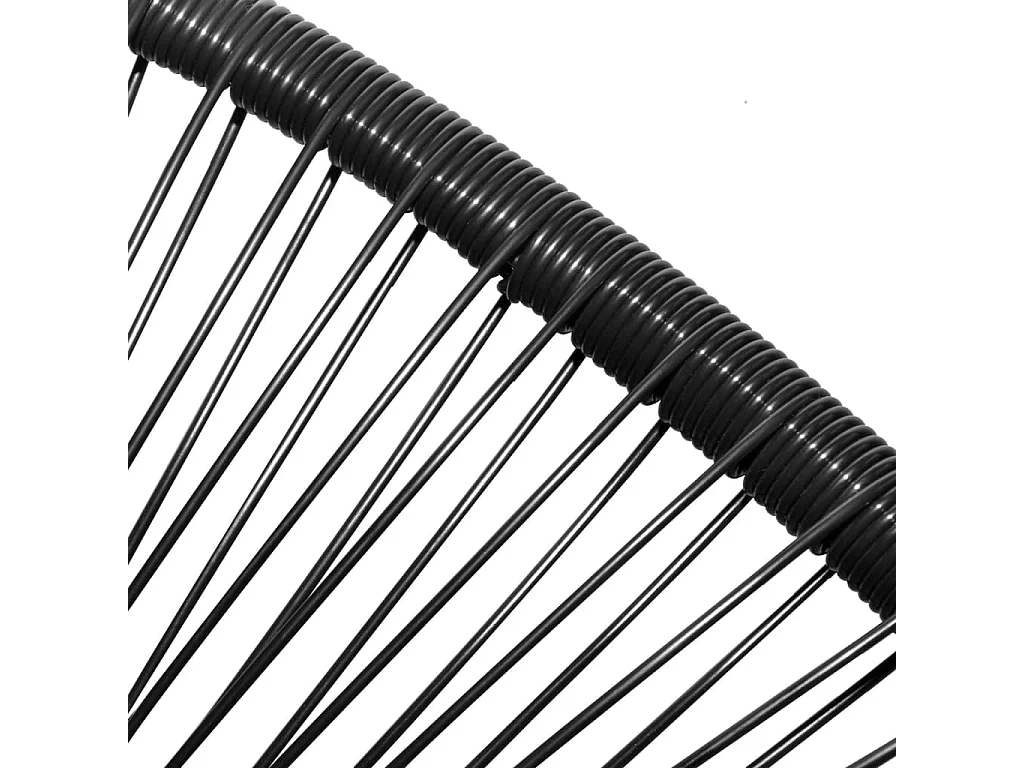 Chaise de jardin forme de lune résine tressée noir