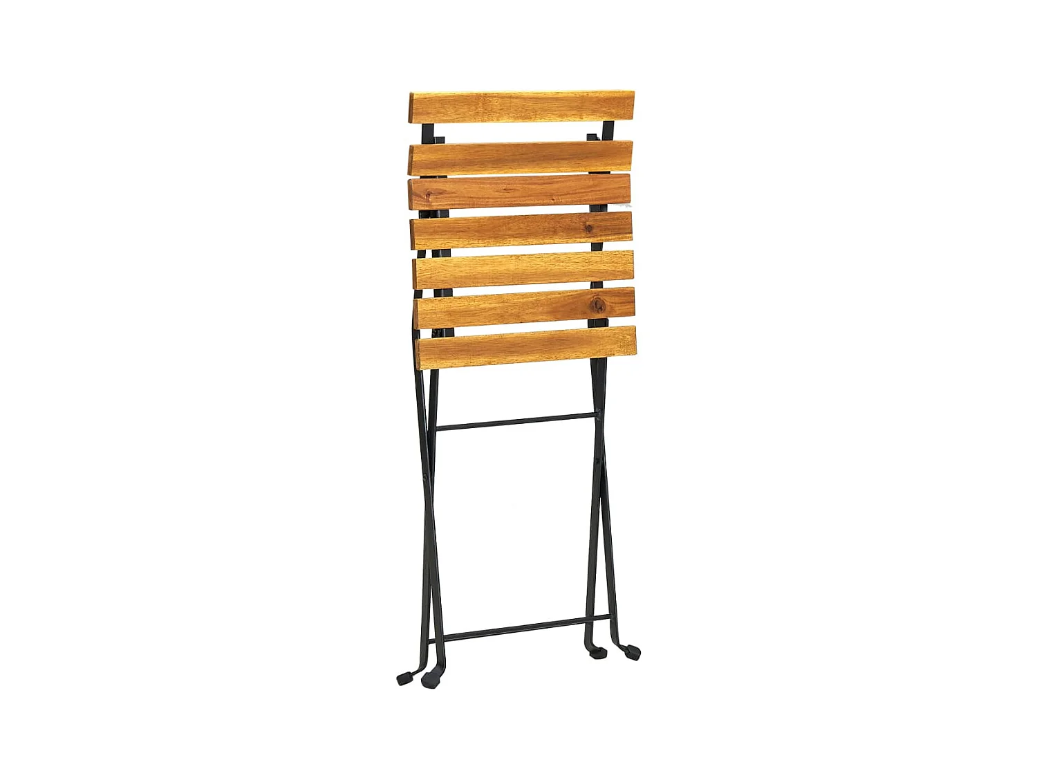 Set di 2 sedie pieghevoli da giardino in acciaio e legno massello di acacia