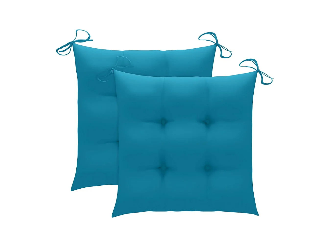 Schommelstoel met lichtblauw kussen Massief teakhout