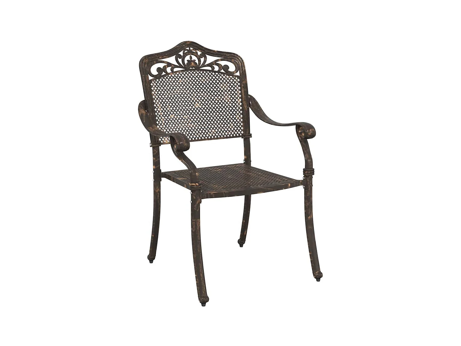 Chaise de jardin 2 pcs Bronze 55 x 56,5 x 91cm Aluminium