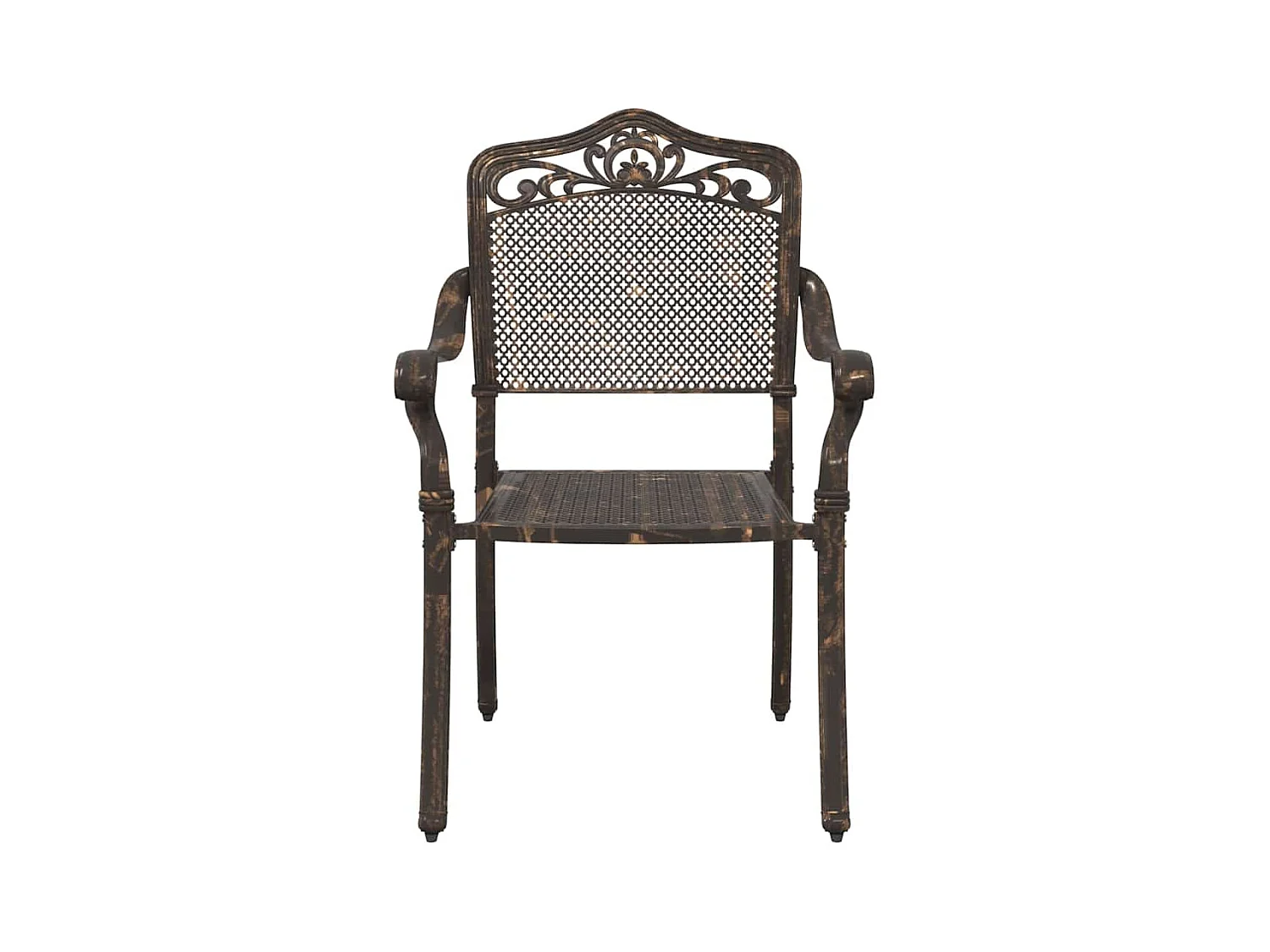 Chaise de jardin 2 pcs Bronze 55 x 56,5 x 91cm Aluminium