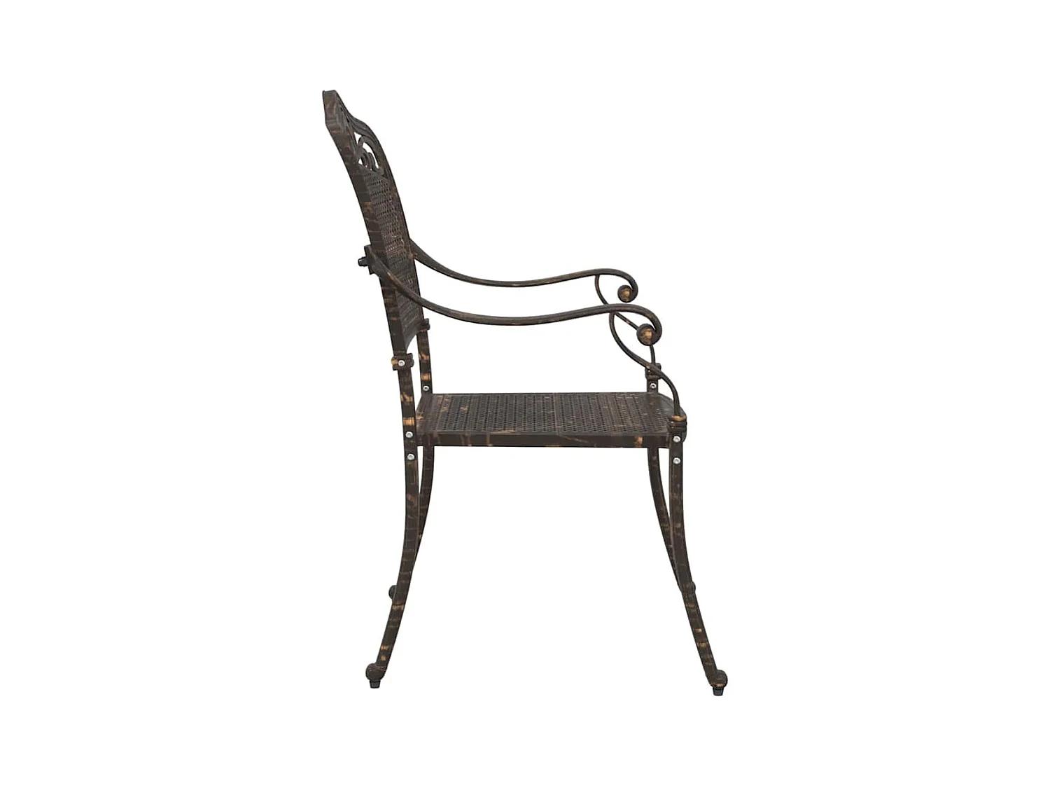 Chaise de jardin 2 pcs Bronze 55 x 56,5 x 91cm Aluminium