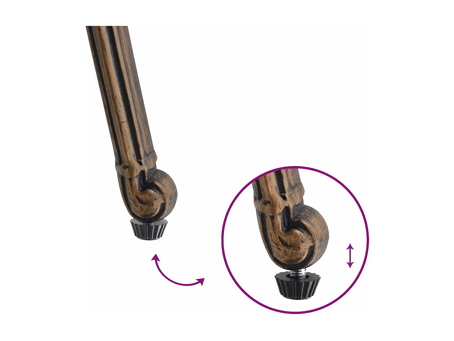 Chaise de jardin 2 pcs Bronze 55 x 56,5 x 91cm Aluminium