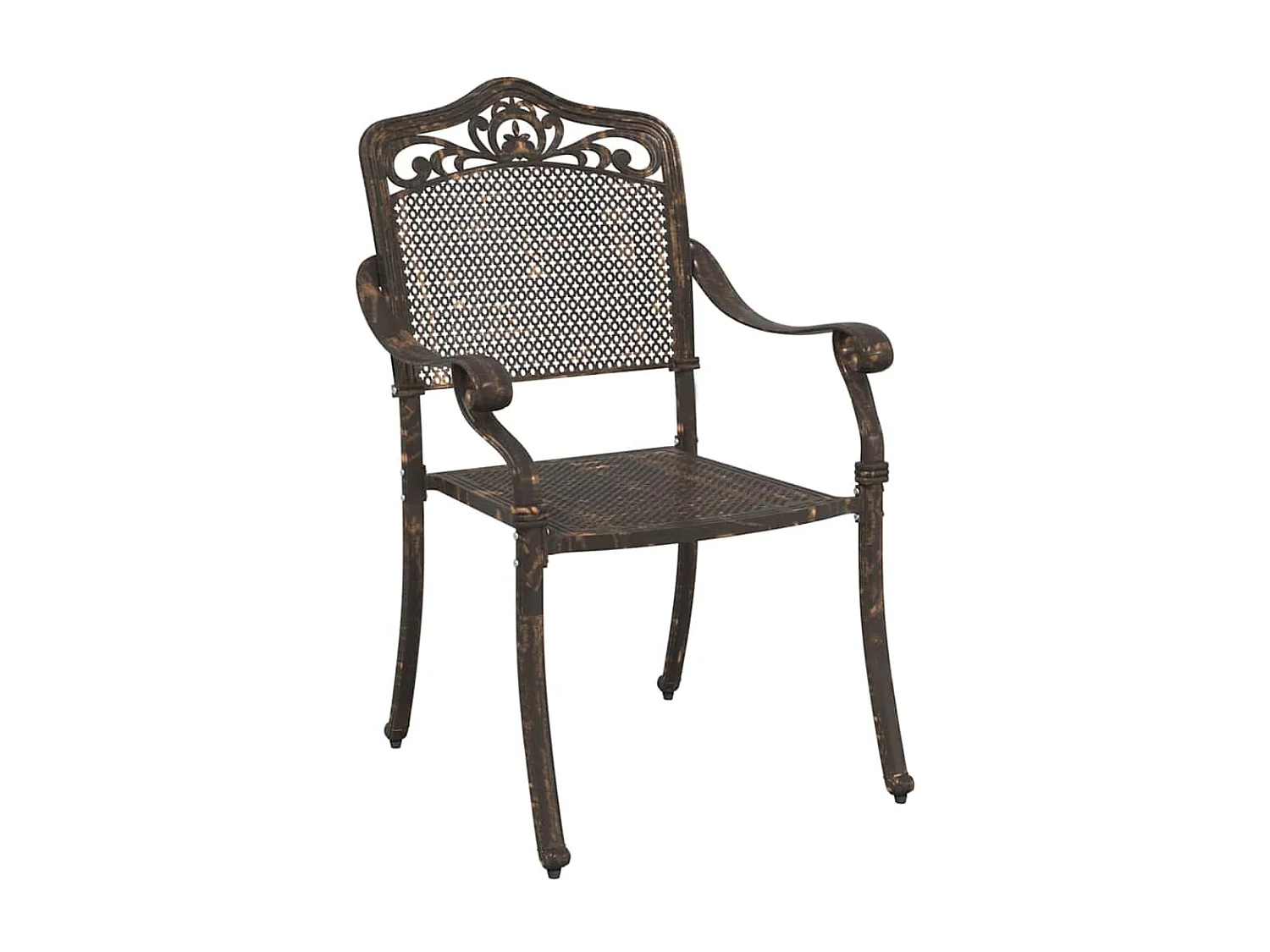 Chaise de jardin 2 pcs Bronze 55 x 56,5 x 91cm Aluminium