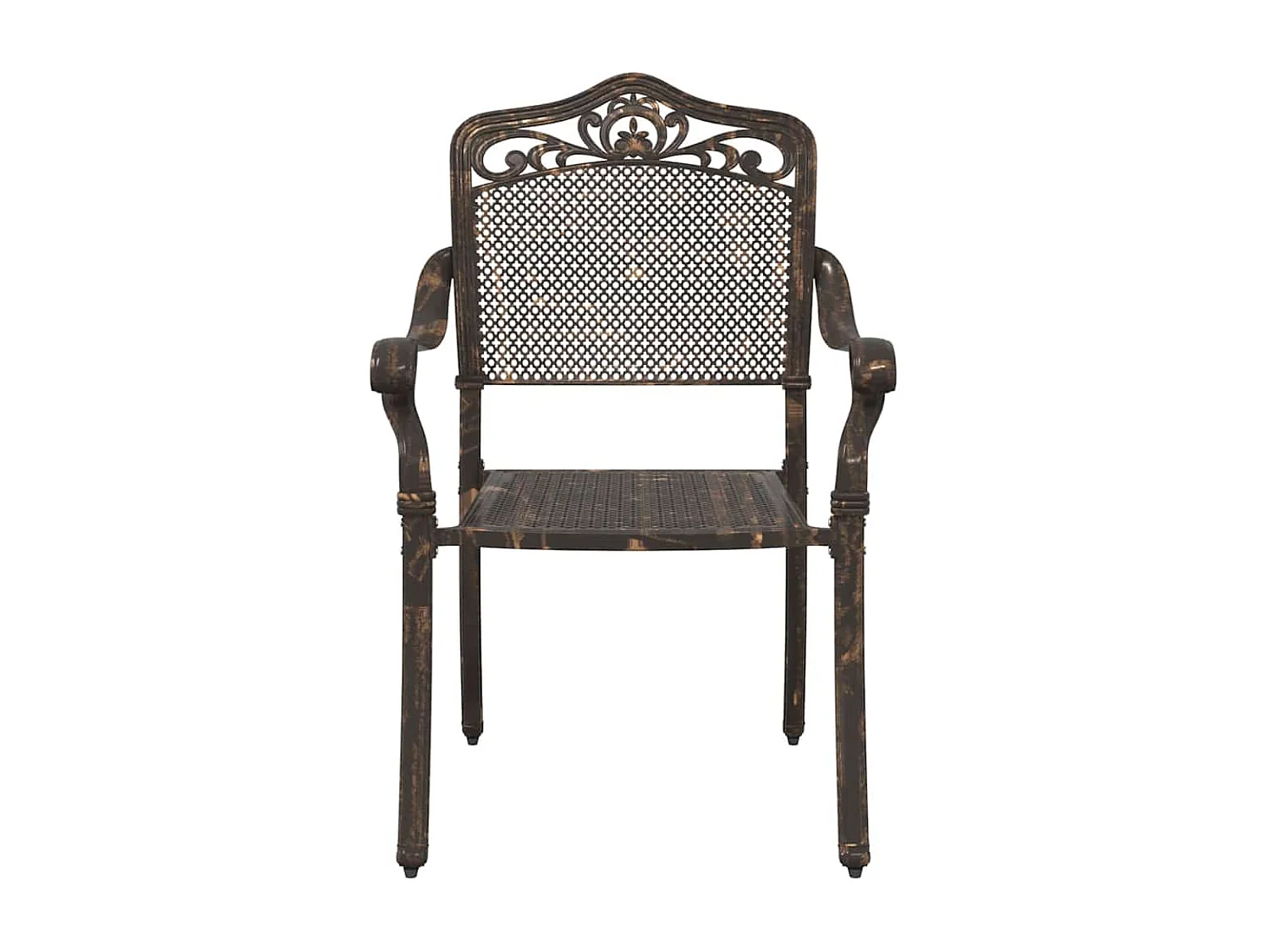 Chaise de jardin 2 pcs Bronze 55 x 56,5 x 91cm Aluminium