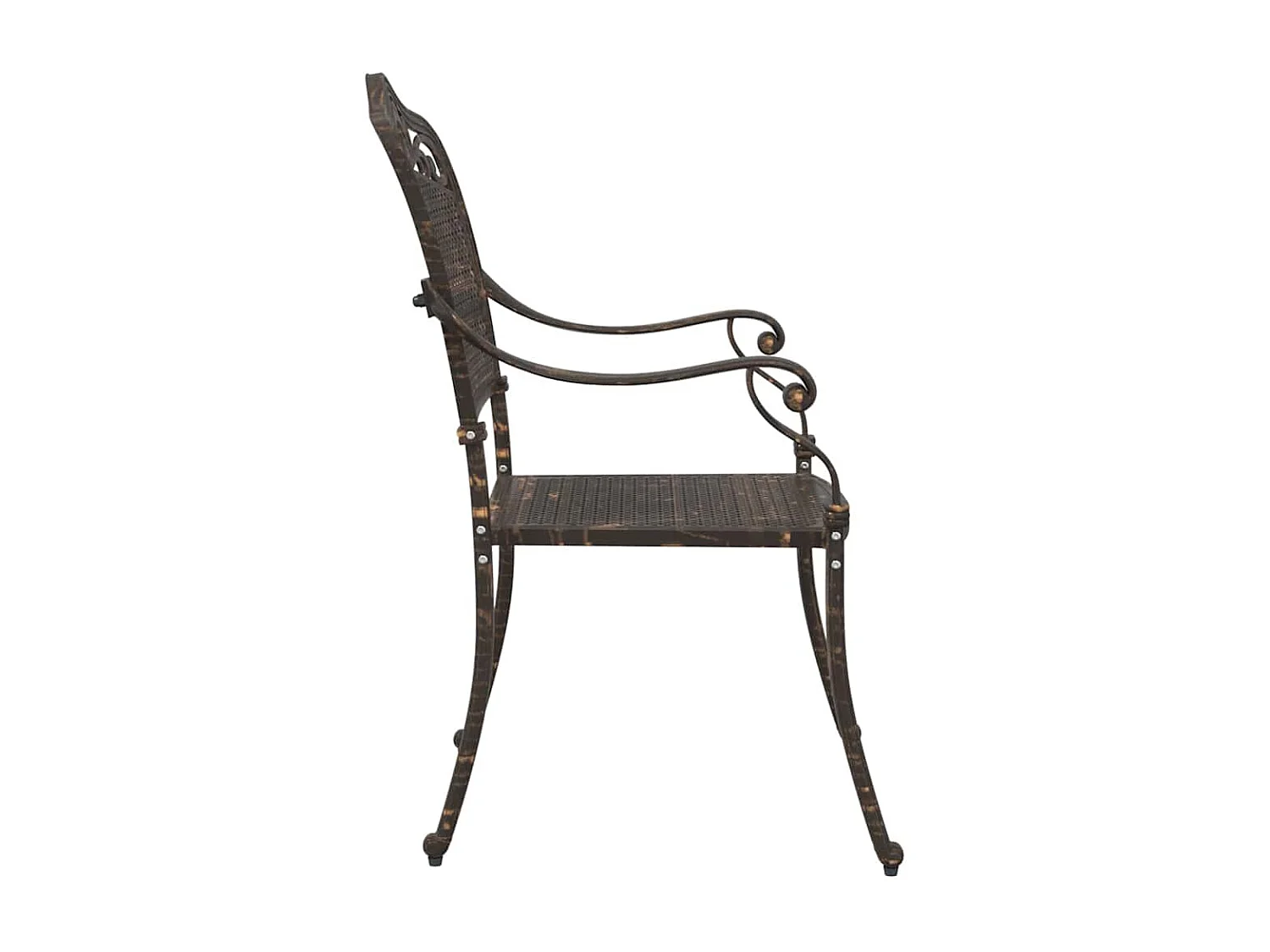 Chaise de jardin 2 pcs Bronze 55 x 56,5 x 91cm Aluminium