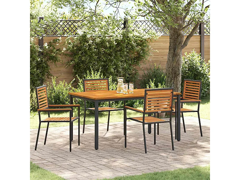 5-delige tuinset zwart