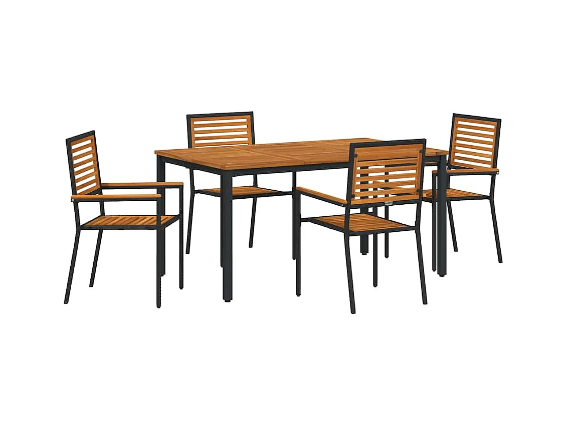 5-delige tuinset zwart