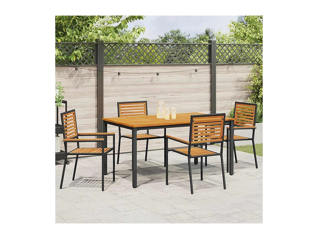 5-delige tuinset zwart