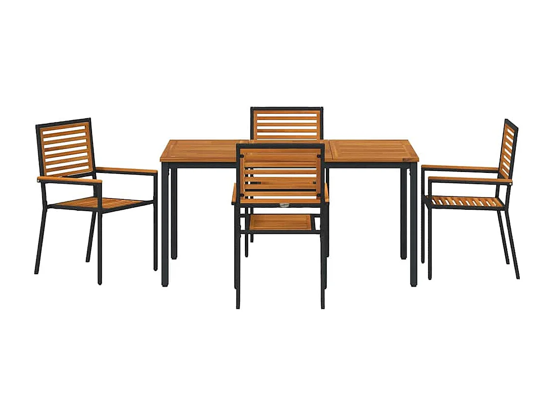 5-delige tuinset zwart