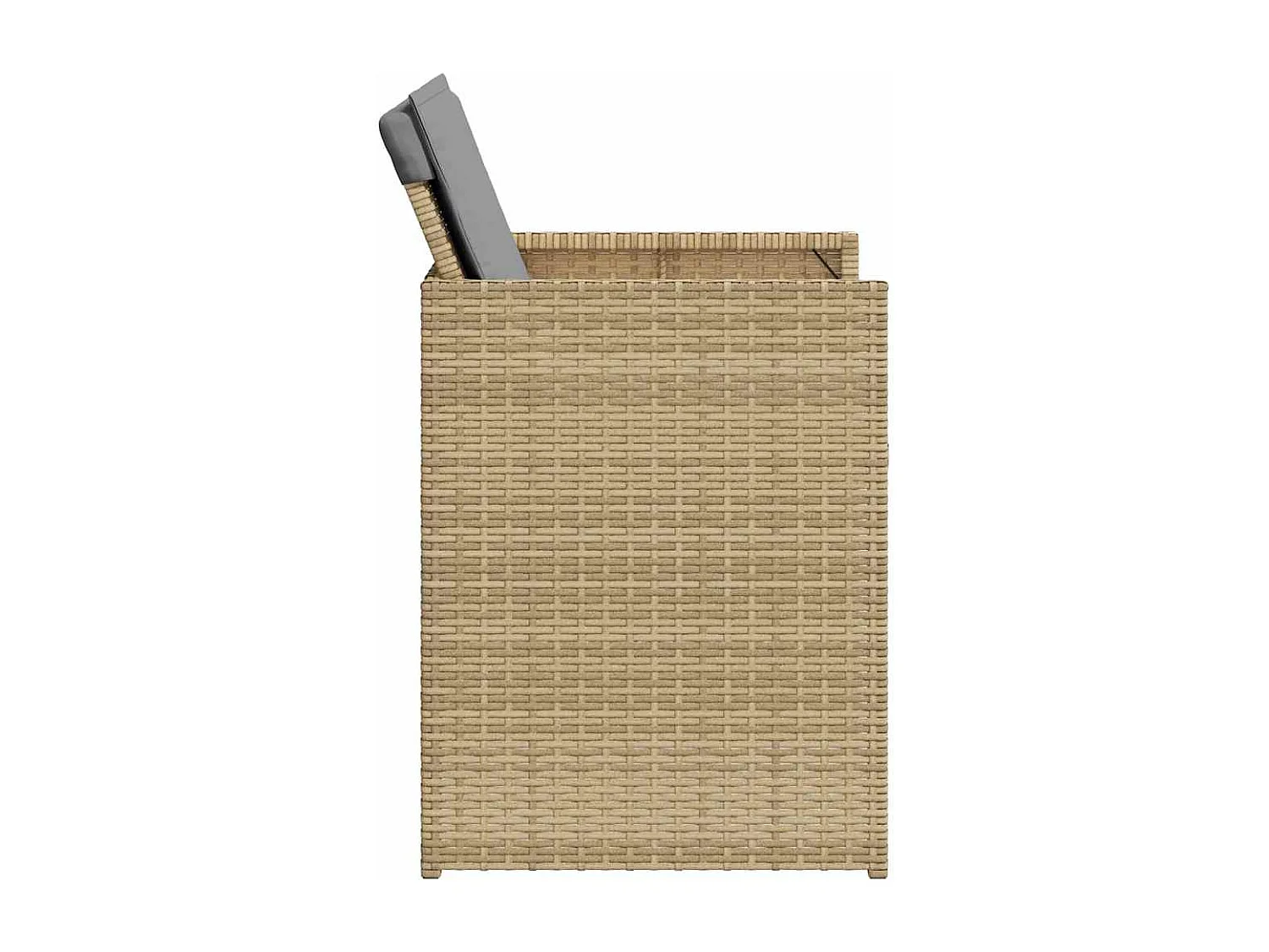 Chaises de jardin avec coussins lot de 4 mélange beige