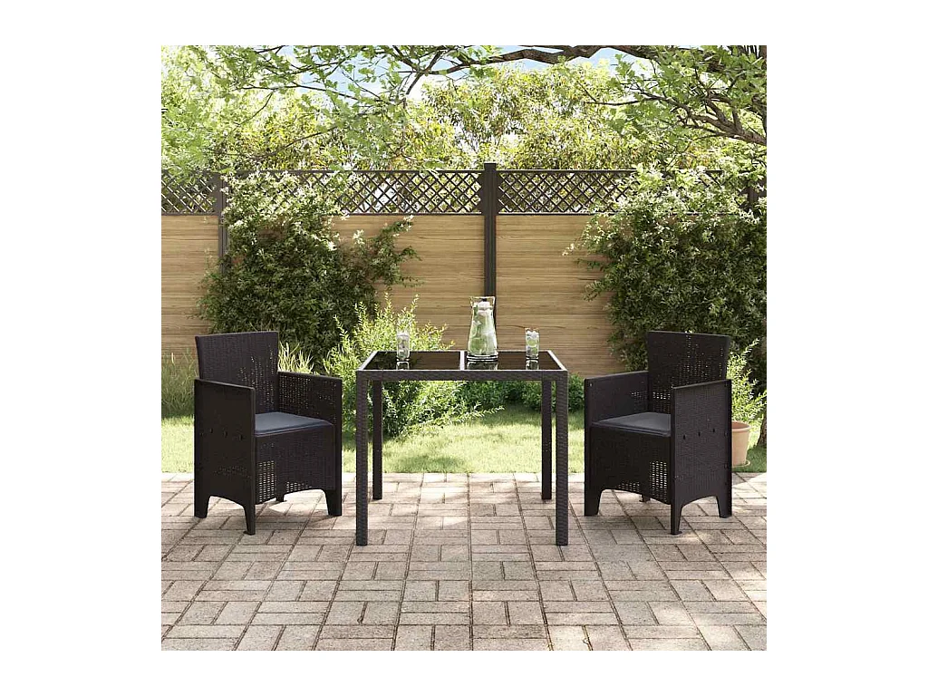 Tuinstoel 2 stuks Bruin 53 x 49 x 85 cm PP