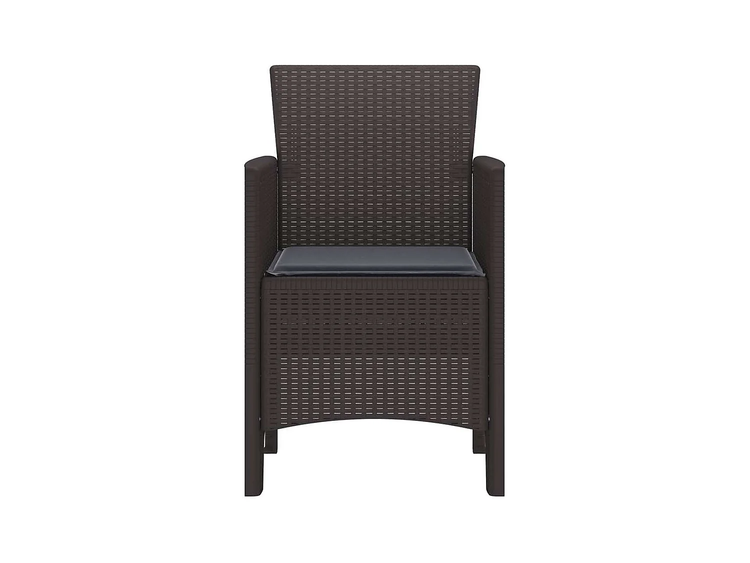 Tuinstoel 2 stuks Bruin 53 x 49 x 85 cm PP