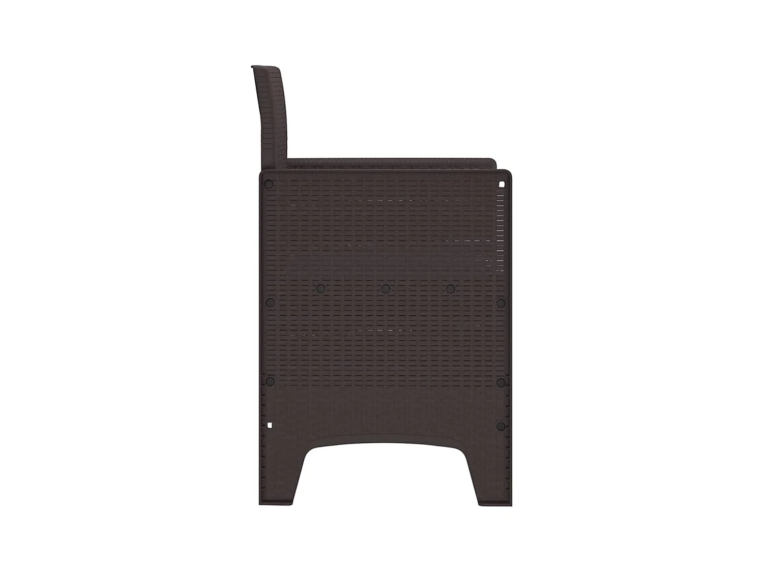 Tuinstoel 2 stuks Bruin 53 x 49 x 85 cm PP