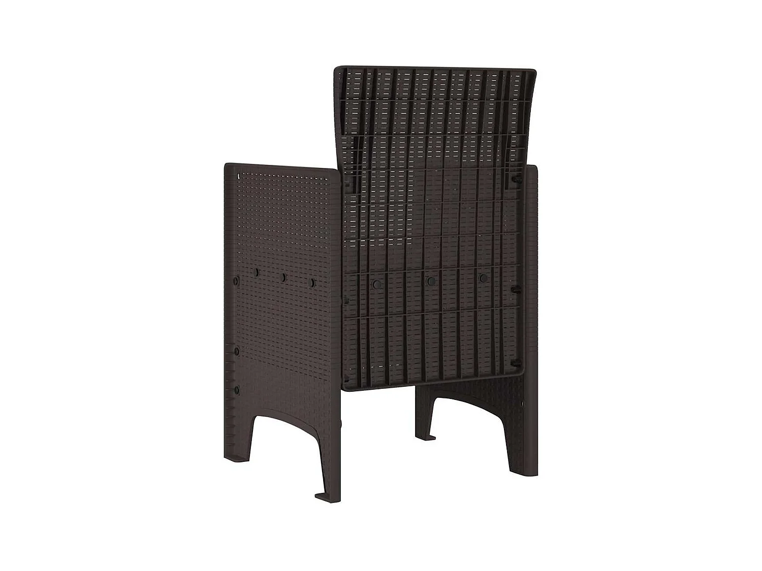 Tuinstoel 2 stuks Bruin 53 x 49 x 85 cm PP