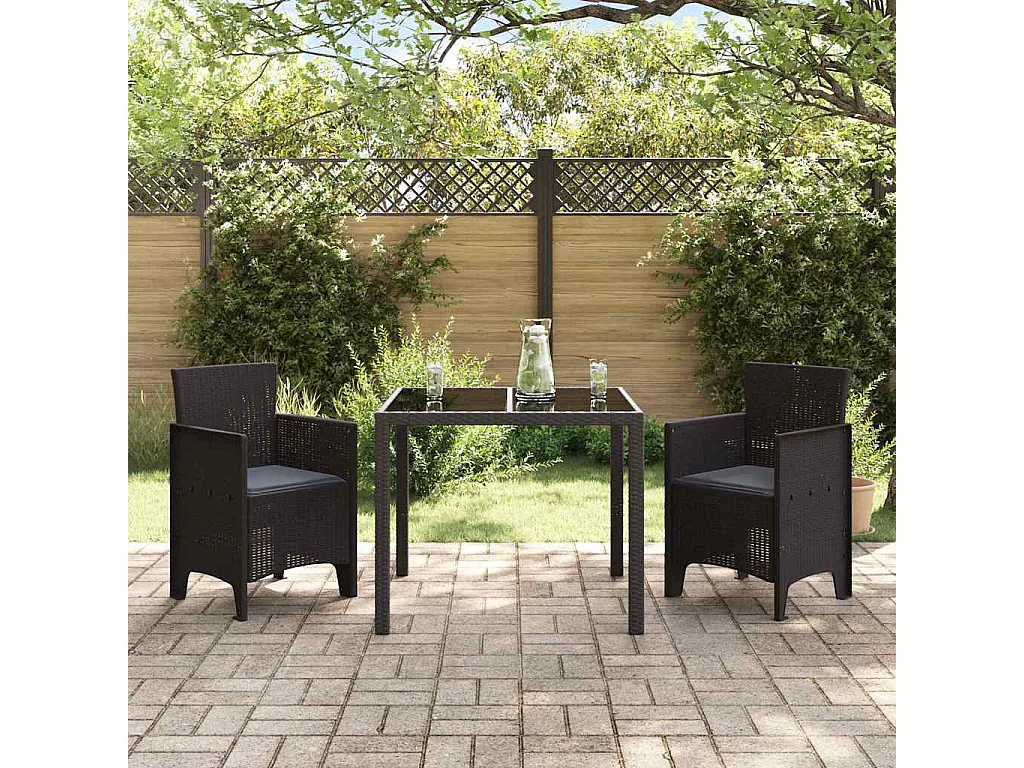 Sedia da giardino 2 pezzi Marrone 53 x 49 x 85 cm PP