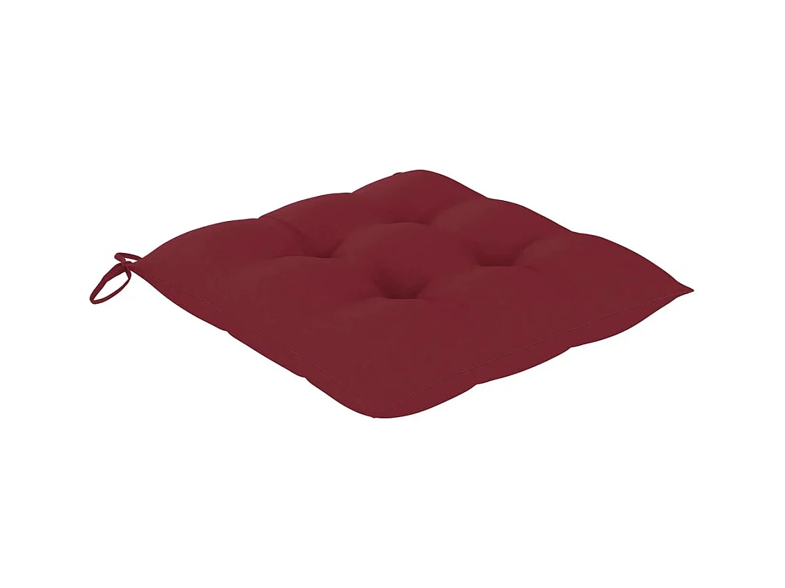 Set di 6 sedie da pranzo per esterni e cuscini in legno massello di acacia