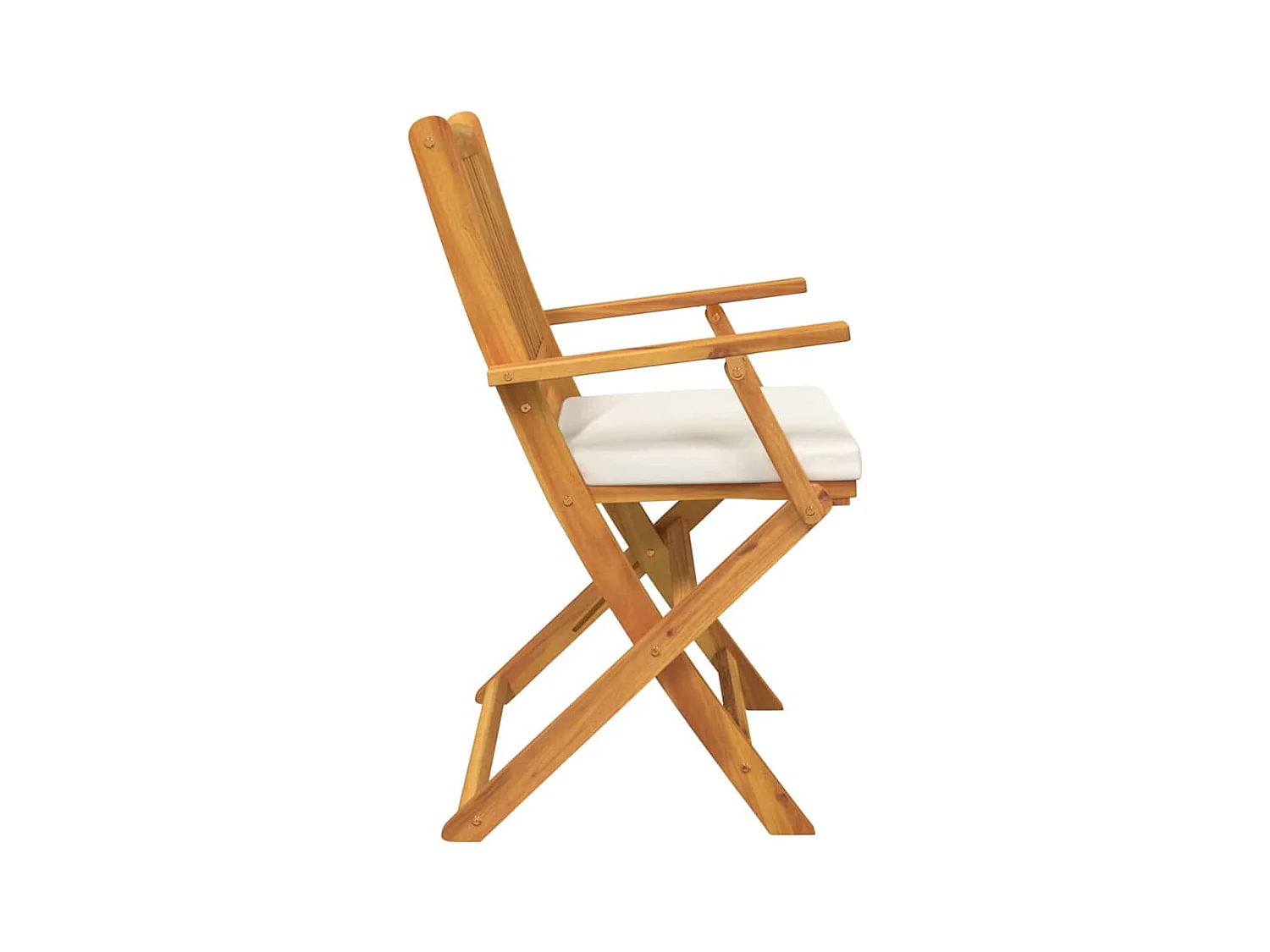 Chaise pliante avec coussin Pliant 6 pcs Blanc 49 x 57.5 x 92cm