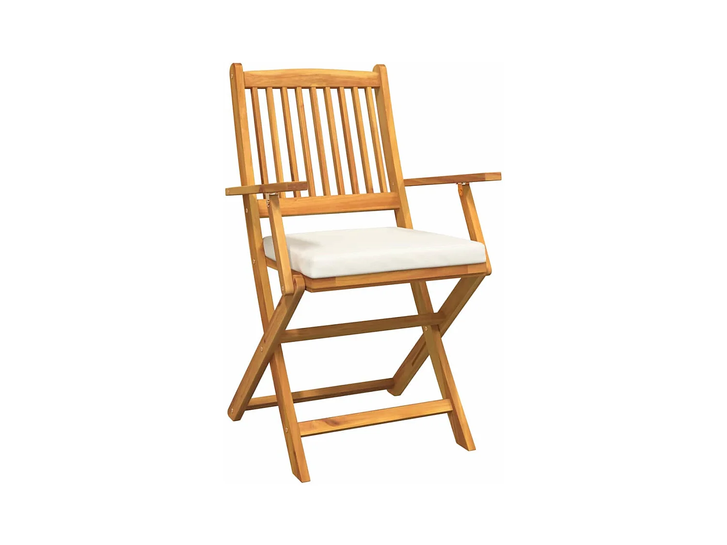 Opvouwbare stoel met kussen, opvouwbaar, 6 stuks, wit, 49 x 57,5 x 92 cm