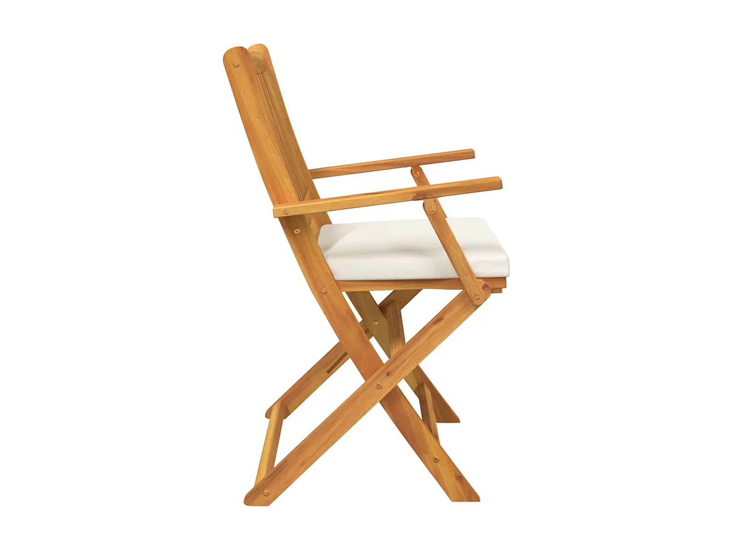 Chaise pliante avec coussin Pliant 6 pcs Blanc 49 x 57.5 x 92cm