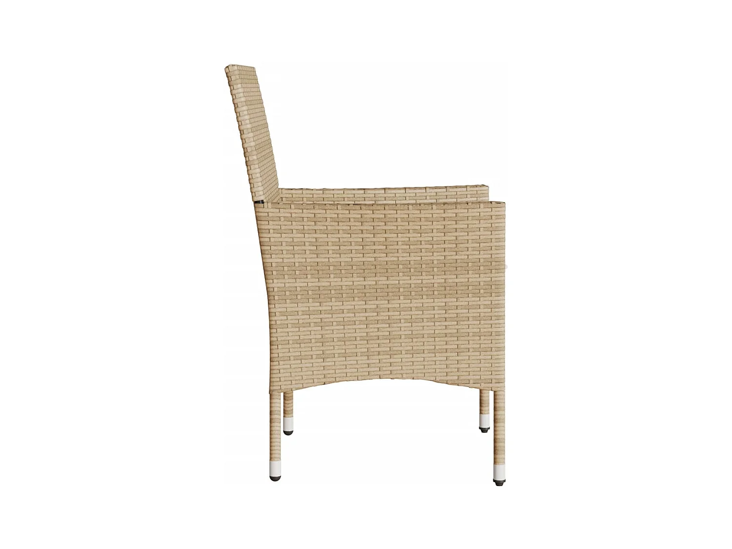 Chaises de jardin avec coussins lot de 2 beige résine tressée