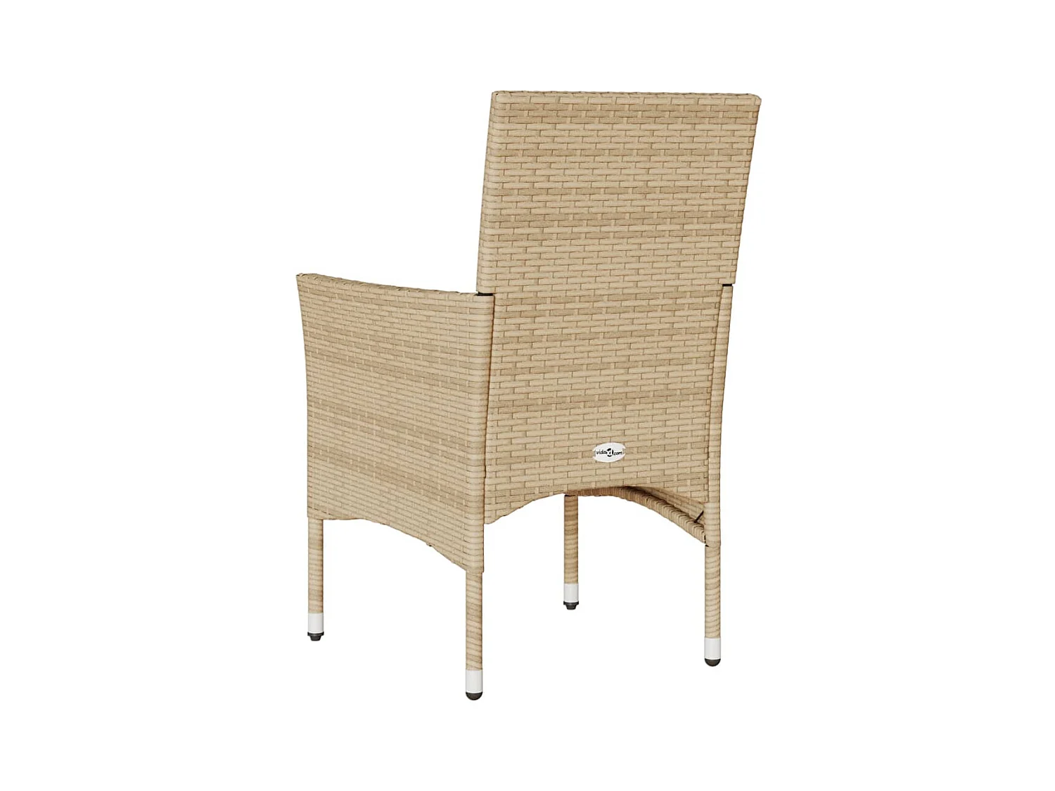 Chaises de jardin avec coussins lot de 2 beige résine tressée