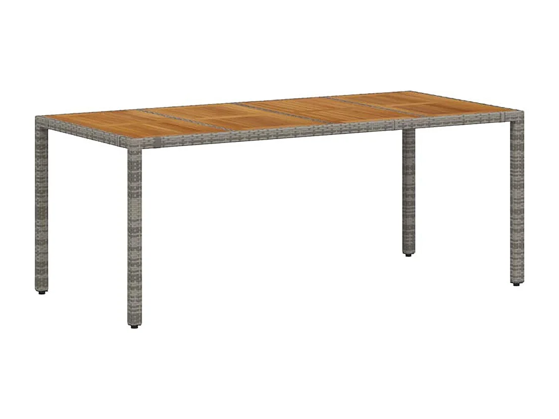 Ensemble de salle à manger pour jardin 7 pcs Gris