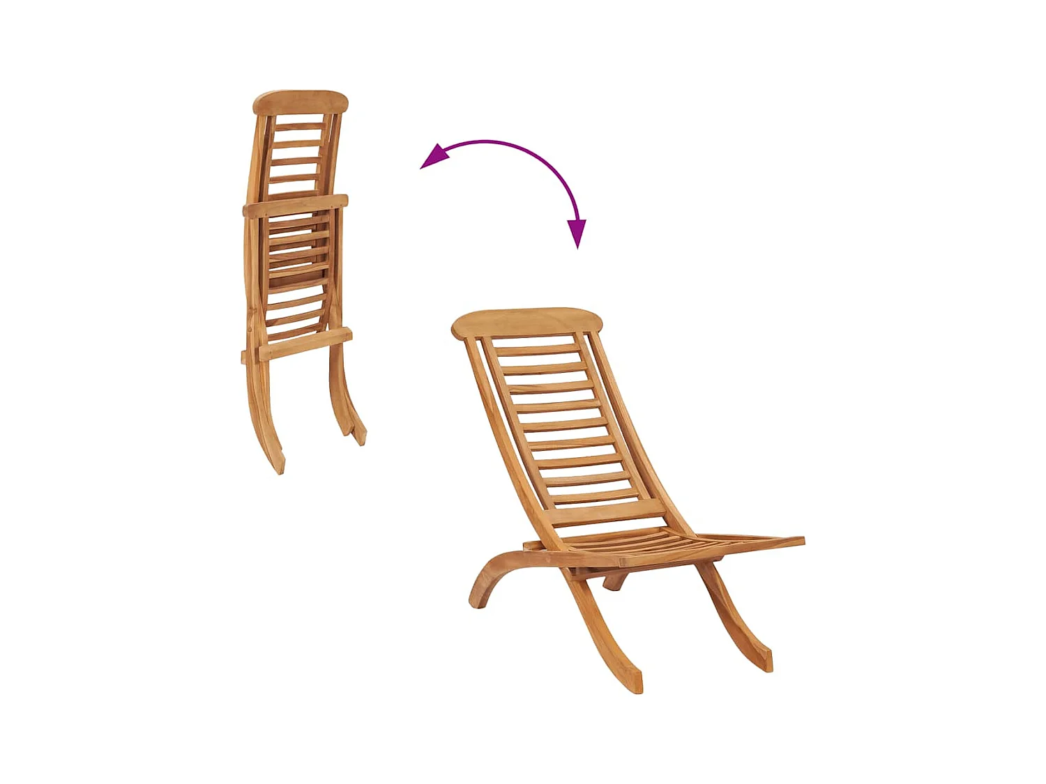 Opvouwbare tuinstoel 50x90x69 cm Massief teakhout