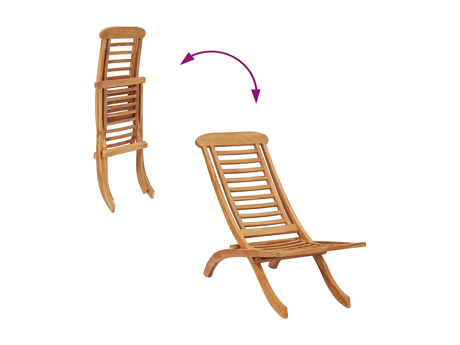 Chaise de jardin pliable 50x90x69 cm Bois de teck massif