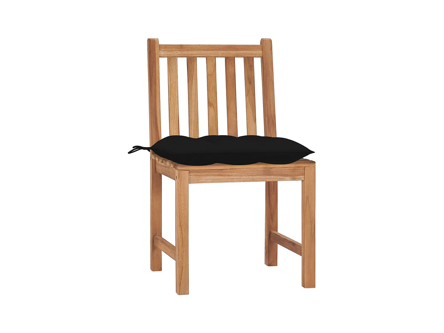 Tuinstoelen set van 6 met kussens Massief teakhout