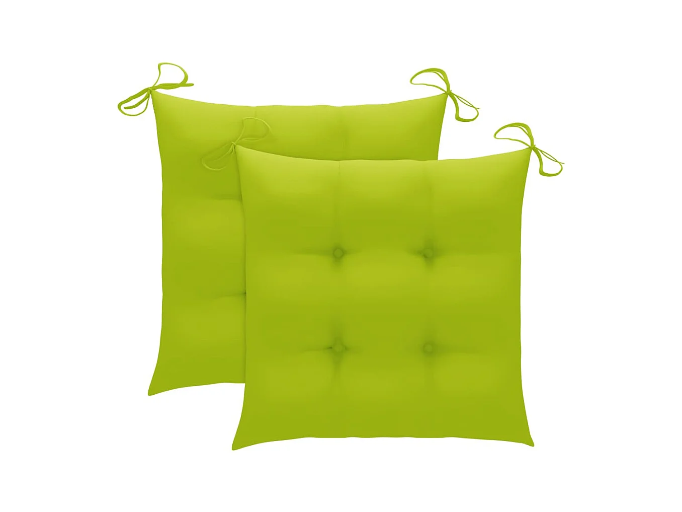 Tuinstoelen set van 2 met kussens Massief teakhout