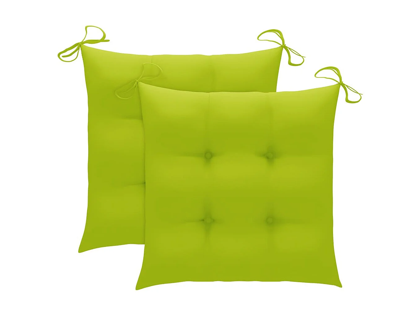 Tuinstoelen set van 2 met kussens Massief teakhout